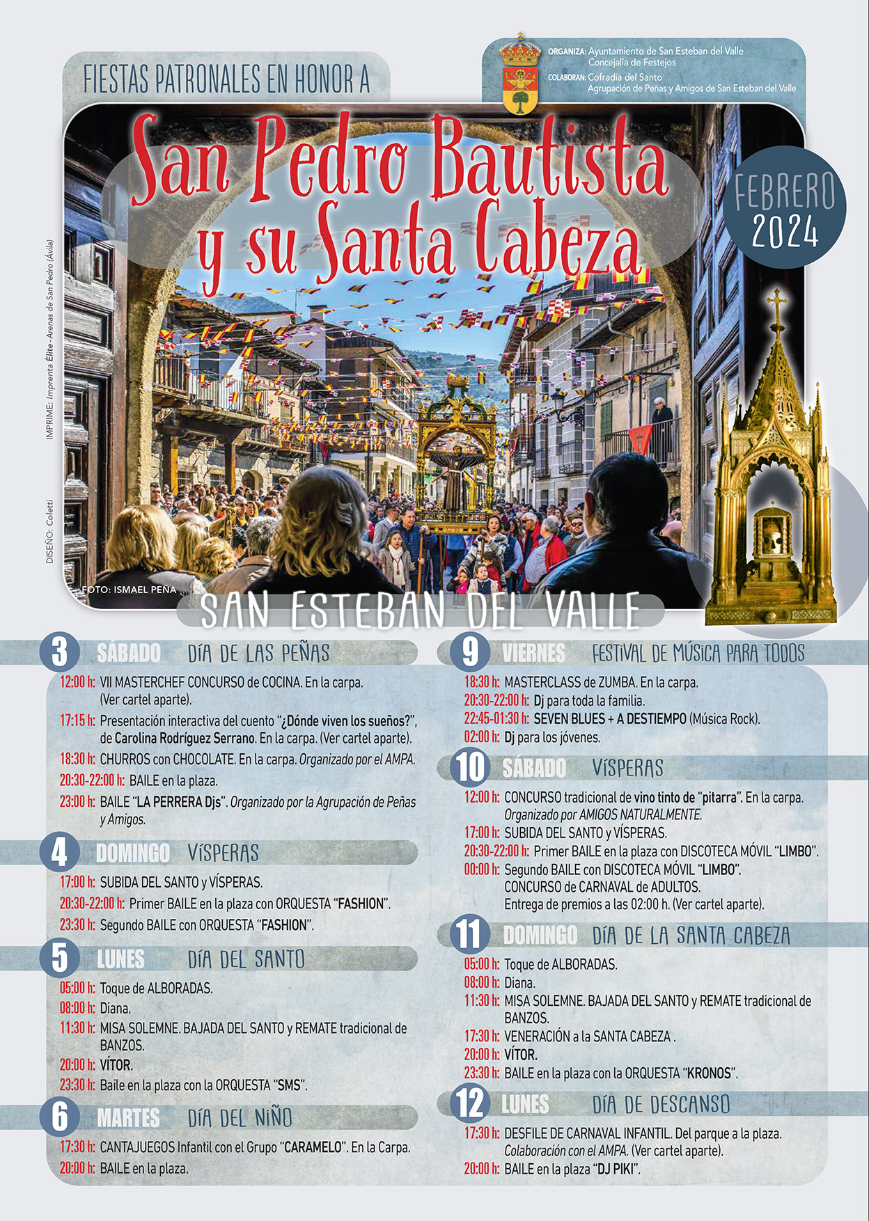 Fiestas patronales en honor a San Pedro Bautista (invierno) 2024 San Esteban del Valle